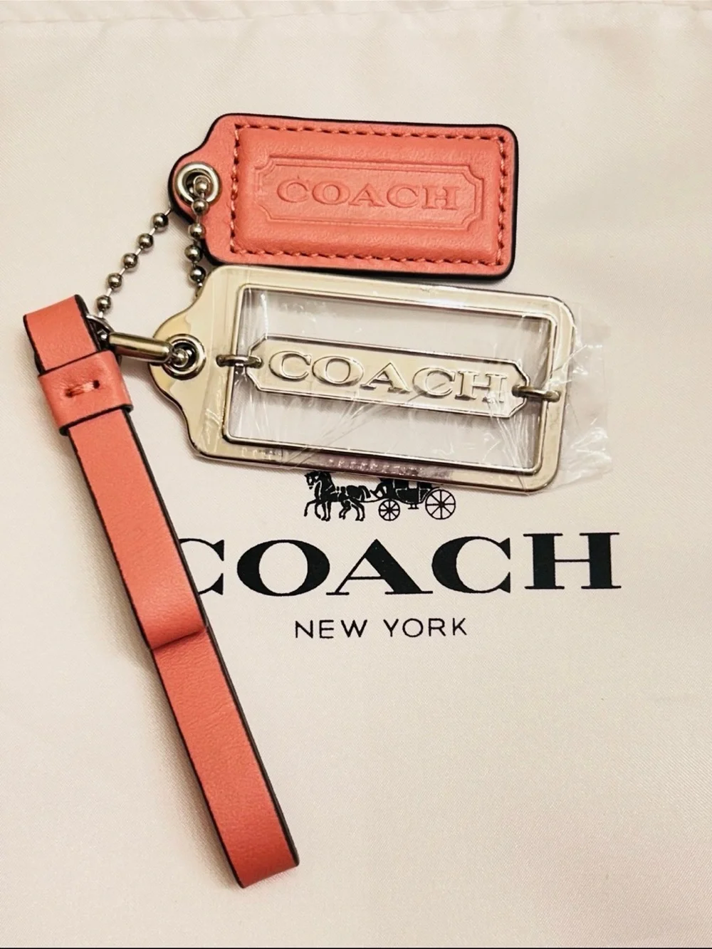 Coach Signature Tag Keychain/ Bag Charm/ Zipper Pull